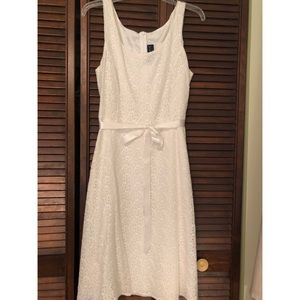 White Fully lined lace sundress.
